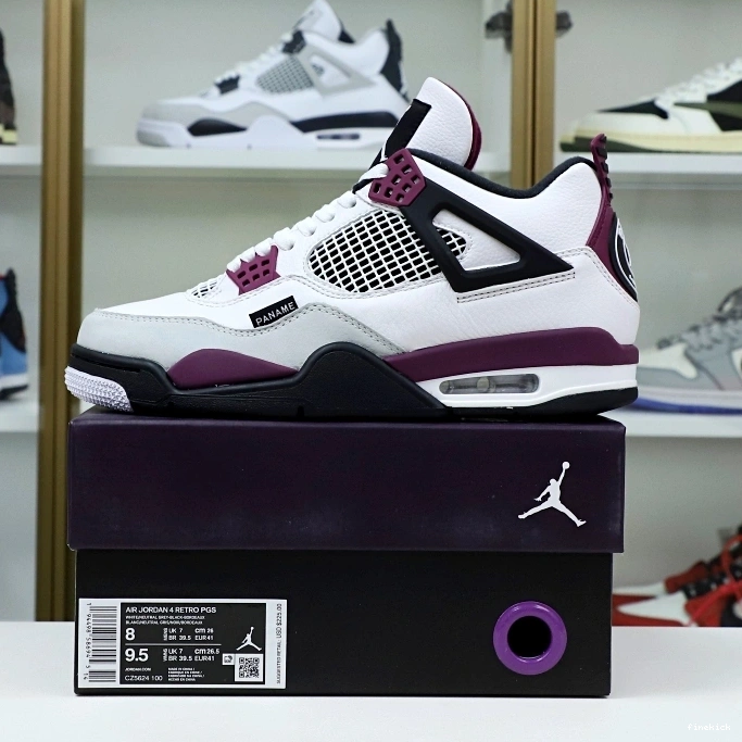 X AIR JORDAN AIR 'BORDEAUX' JORDAN PARIS 4 RETRO SAINT-GERMAIN 0124